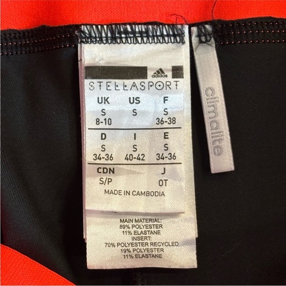 Stella Sport x Adidas Sz S Athletic ClimaLite Leggings
Black Orange/Red EUC - Picture 8 of 12